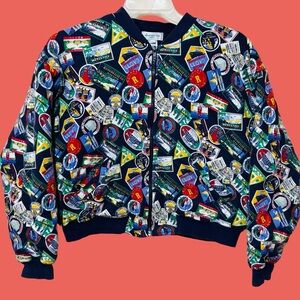 Vintage Early 90’s “Jones: New York Sport” Quilted Thick Zip-Up Cotton Jacket